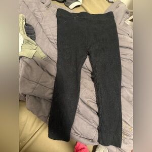 GAP Black Ribbed Kids Leggings
